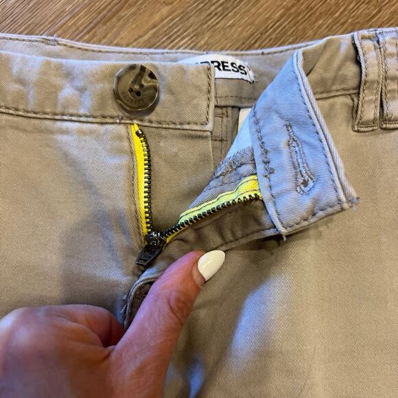 Express Chino low-rise Khaki sz 2 - Picture 2 of 4